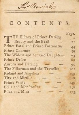 Lot 447 - Bewick (Thomas, 1753-1828). The Mirror; or a Looking-Glass, signed by Bewick, 1778