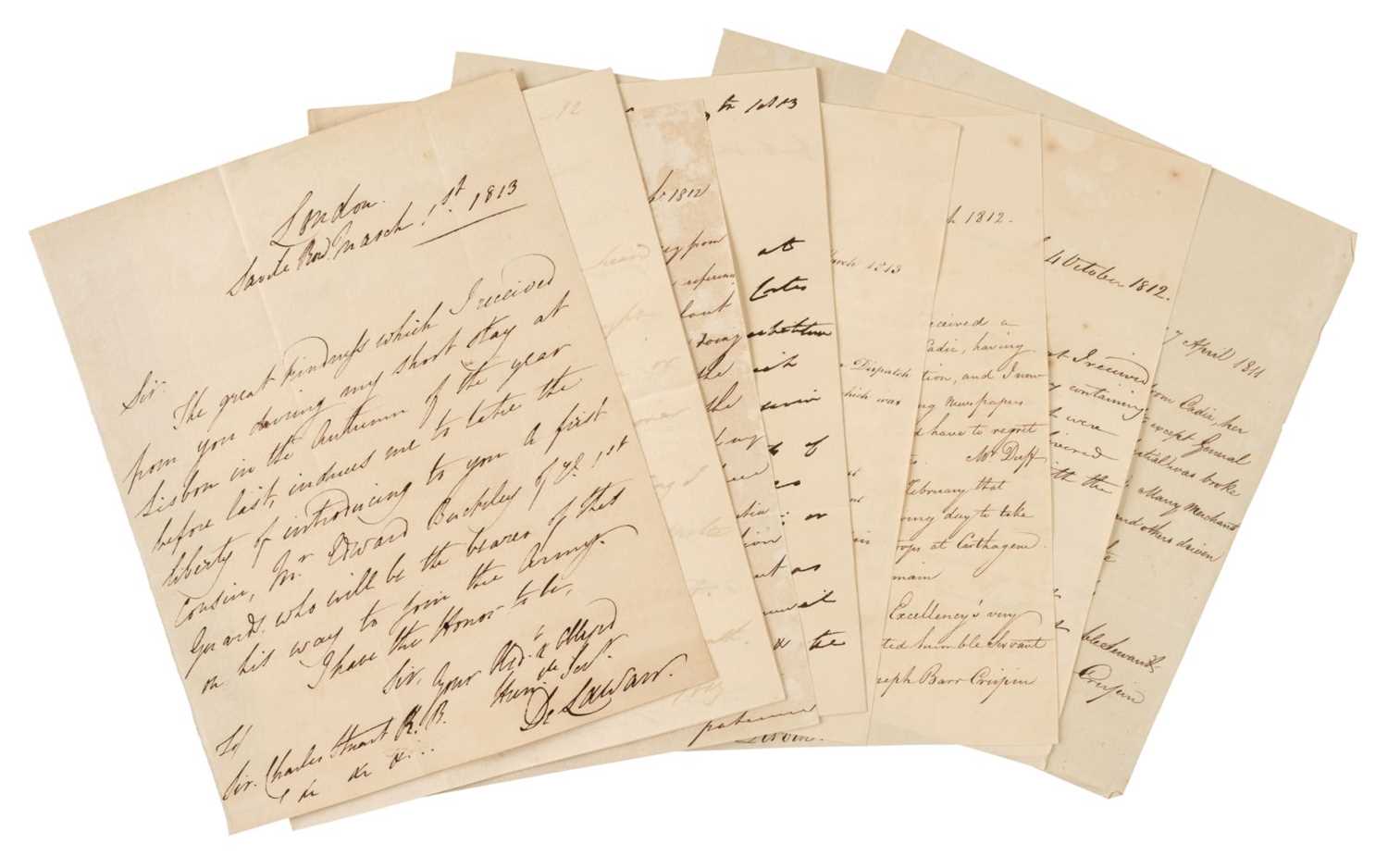 Lot 29 - Peninsular War. Group of autograph letters signed to Sir Charles Stuart, 1811-13