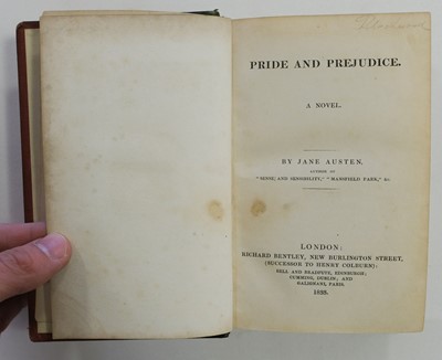 Lot 490 - Austen (Jane). Pride and Prejudice, A Novel, Richard Bentley, 1833