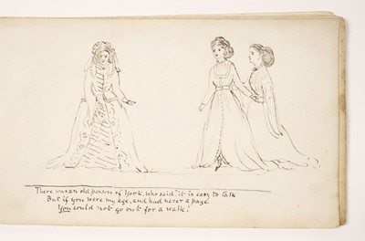 Lot 454 - Manuscript. An illustrated book of limericks, circa 1865