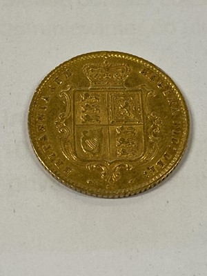 Lot 30 - Coins. Victorian Half-Sovereign and George III Silver Crown