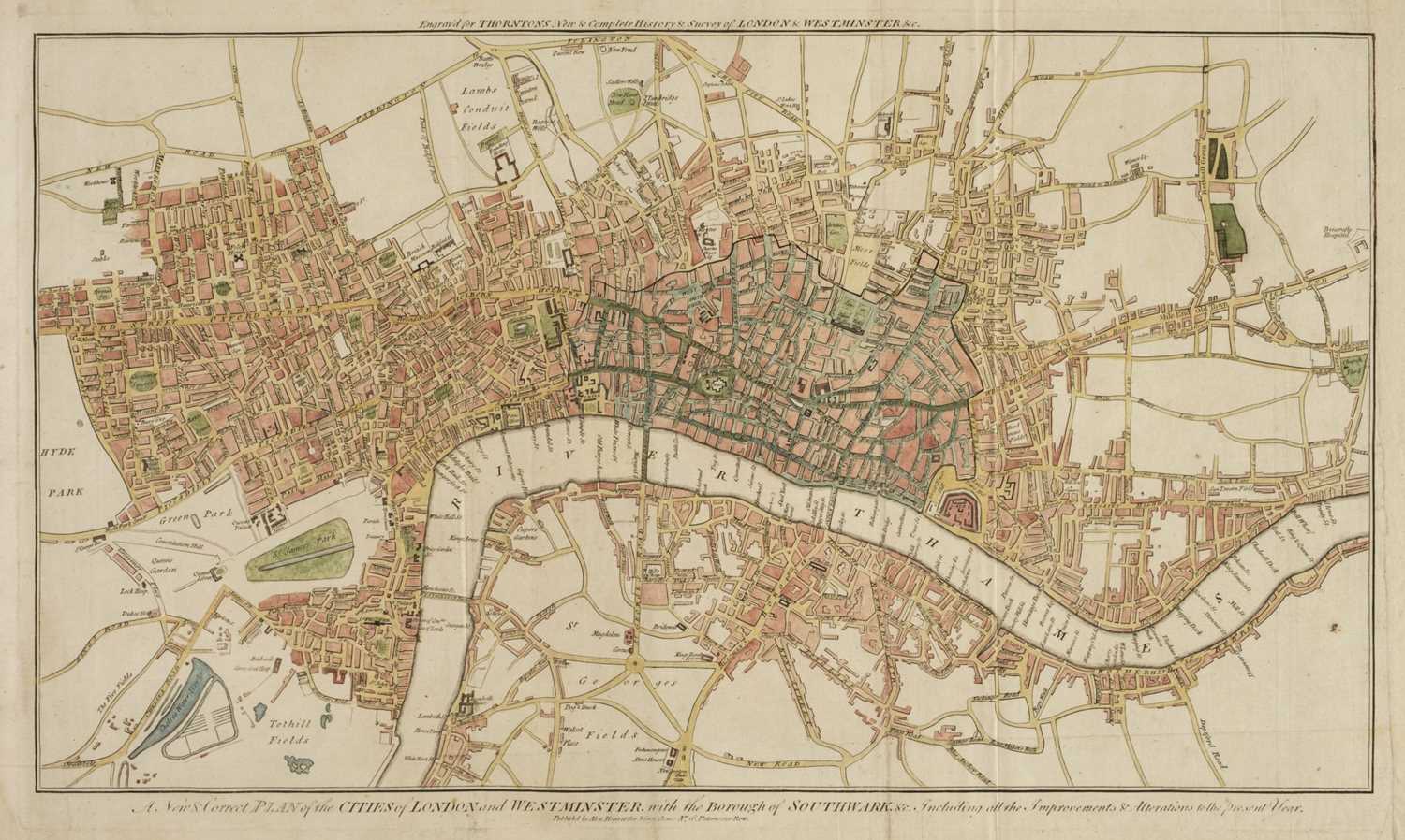 Lot 101 - Thornton (William). The New ... History of the Cities of London and Westminster, 1784, & 4 others