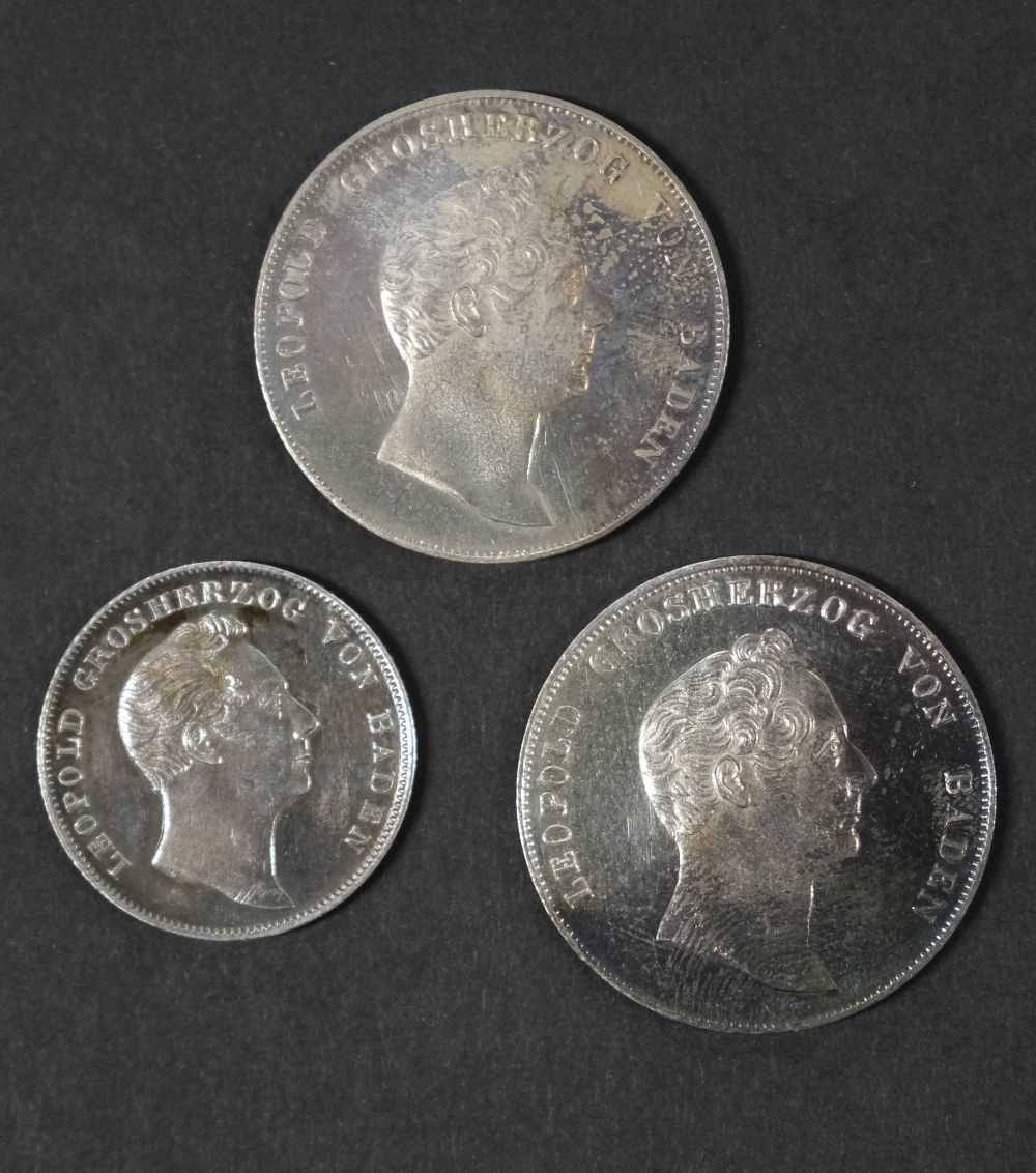 Lot 43 - Coins. Grand Duchy of Baden. Gulden and Half Gulden