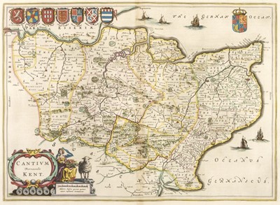 Lot 334 - Blaeu (Willem & Johannes). Theatrum orbis terrarum, pars quarta [England & Wales], Amsterdam, 1648