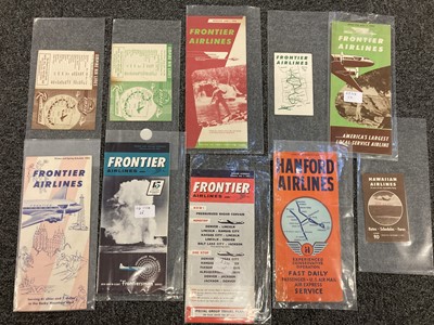 Lot 551 - Civil Aviation. American Timetables 1940-1960
