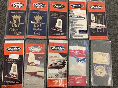 Lot 551 - Civil Aviation. American Timetables 1940-1960