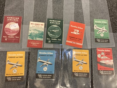 Lot 551 - Civil Aviation. American Timetables 1940-1960