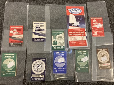 Lot 551 - Civil Aviation. American Timetables 1940-1960