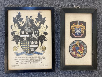 Lot 306 - Heraldry. Eight heraldic paintings of armorial bearings, 19th & 20th century