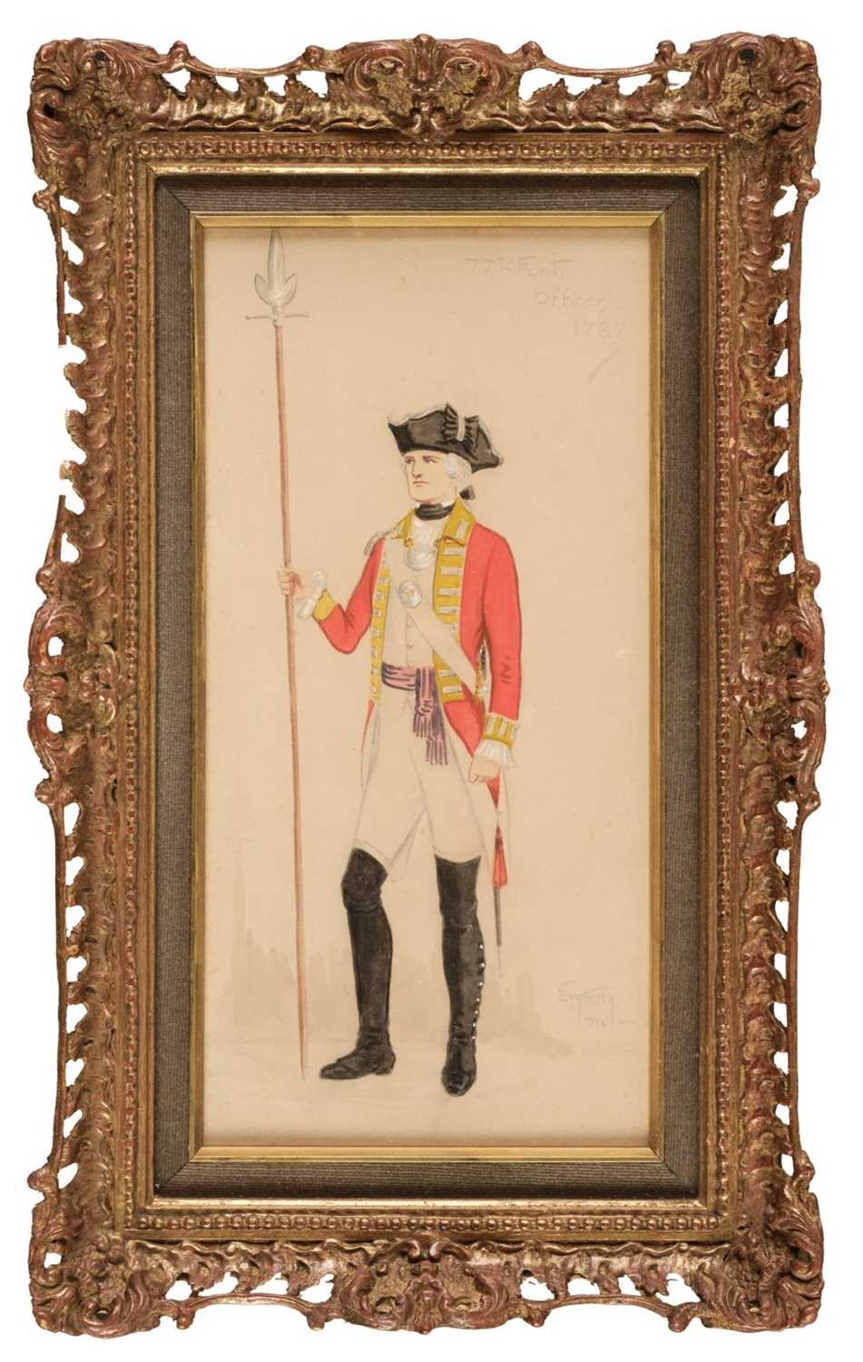 Lot 307 - Howell (Lieutenant Ernest Vernon, 1891-). 77th Foot Officer, 1787, 1807, & 1836, 1932