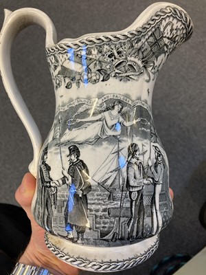 Lot 364 - Crimean War. Sunderland Lustre Jug, commemorating the Crimean War, 1854-56
