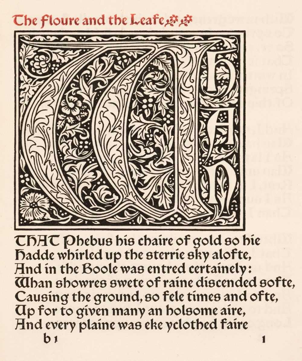 Lot 644 - Kelmscott Press. The Floure and the Leafe, 1896