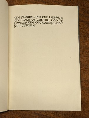 Lot 644 - Kelmscott Press. The Floure and the Leafe, 1896