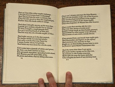 Lot 644 - Kelmscott Press. The Floure and the Leafe, 1896