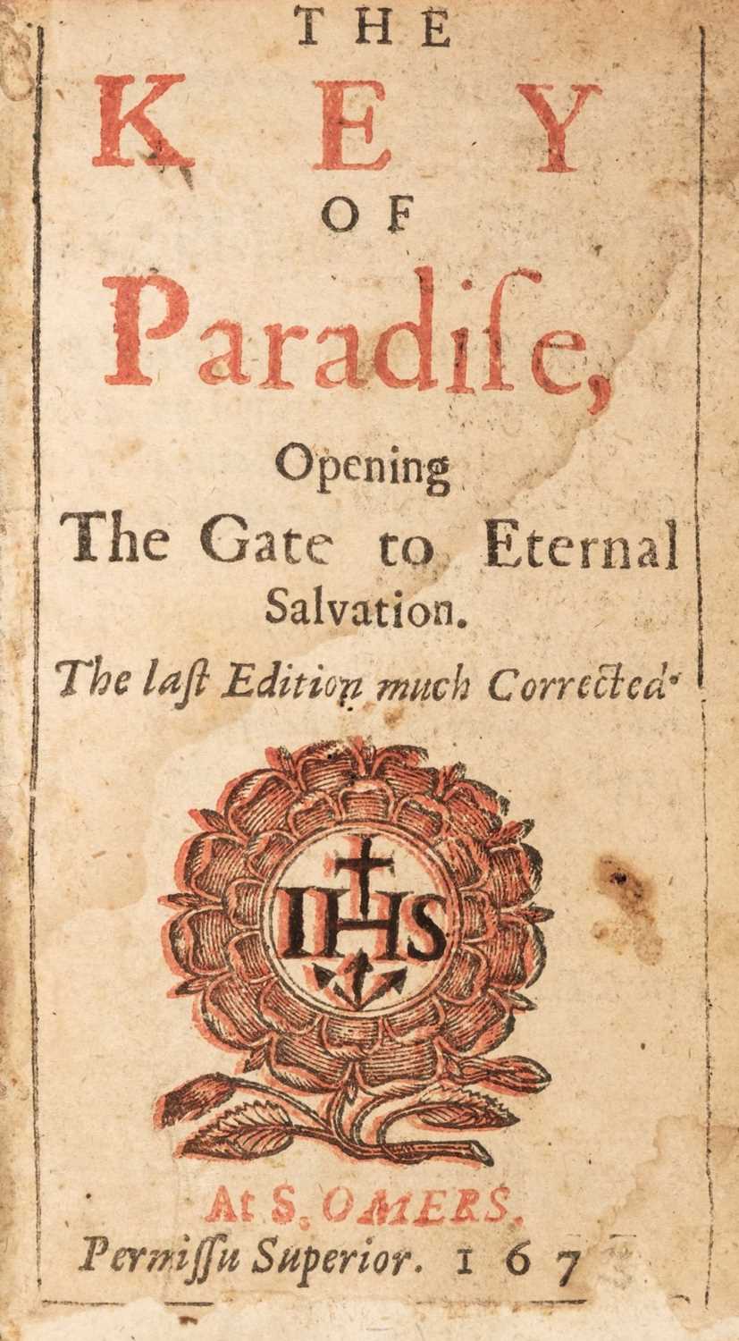 Lot 121 - Wilson (John). The Key of Paradise, Opening the Gate to External Salvation..., 1675