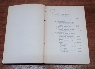 Lot 37 - Negi (T. Jadh Singh Bagli). Himalayan Travels, 1st edition, Calcutta, 1920