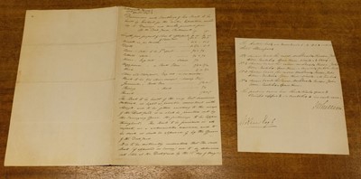 Lot 43 - Franklin Polar Expedition. Original manuscript instructions for the building of 4 boats