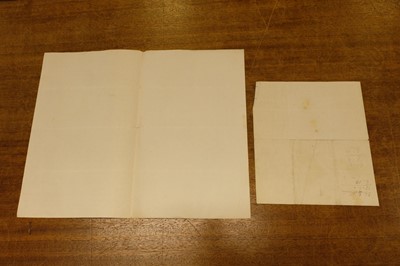 Lot 43 - Franklin Polar Expedition. Original manuscript instructions for the building of 4 boats