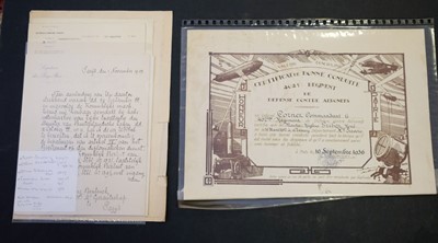 Lot 279 - Military Ephemera. A collection of European military documents, circa 1870s/1940s