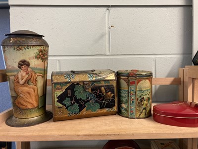 Lot 41 - Advertising Tins. Huntley & Palmers and others