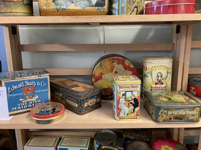 Lot 41 - Advertising Tins. Huntley & Palmers and others