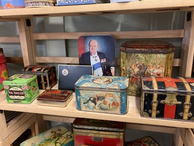 Lot 41 - Advertising Tins. Huntley & Palmers and others