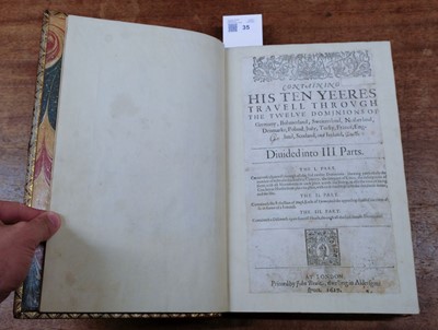 Lot 35 - Moryson (Fynes).An Itinerary, 1617