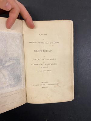 Lot 38 - Nowrojee (Jehangeer & Merwanjee, Hirjeebhoy). Journal of a Residence... , 1st edition, 1841