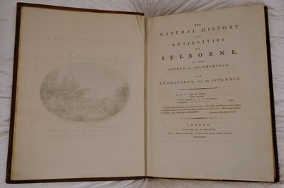 Lot 114 - White (Gilbert). Natural History and Antiquities of Selborne, 1st edition, 1789