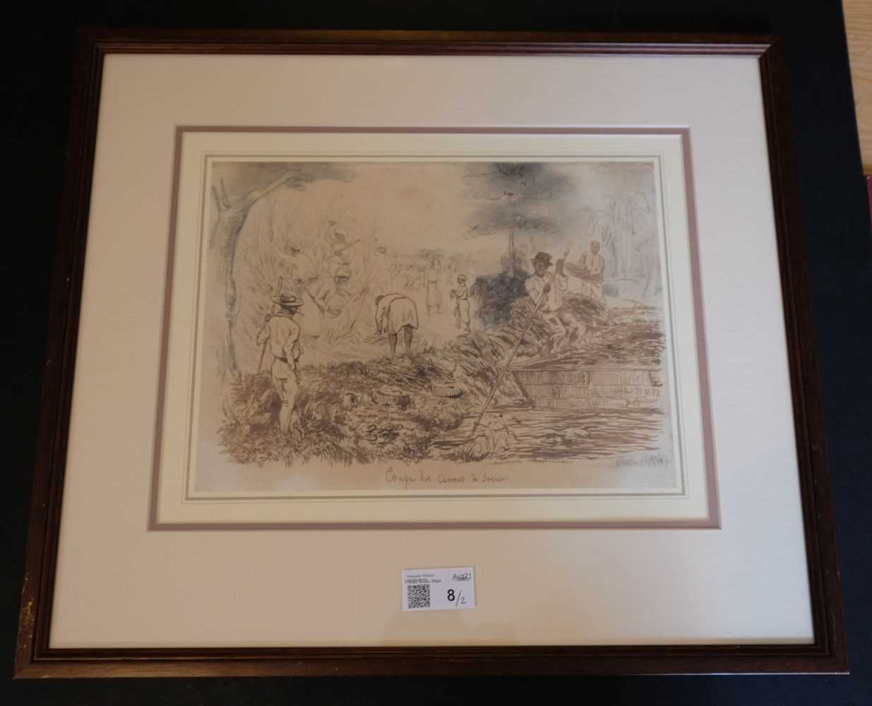Lot 8 - Dutch East Indies. Coupe des cannes a Jawa [Cutting the canes at Java], and one other similar