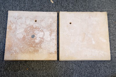 Lot 131 - Tiles. William De Morgan tiles - Bedford Park Daisy pattern