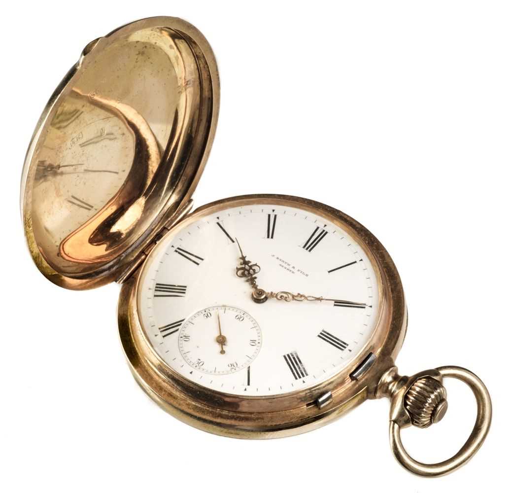 Lot 40 - Pocket Watch. Edwardian 14K gold pocket watch by J. Barth & Fils, Geneva