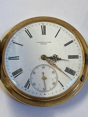 Lot 40 - Pocket Watch. Edwardian 14K gold pocket watch by J. Barth & Fils, Geneva