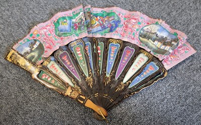 Lot 52 - Fan. A hand-painted fan, Chinese, mid 19th century