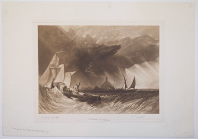 Lot 390 - Turner (Joseph Mallord Willam, 1775-1851). Penmaen-Mawr, Caernarvonshire, [1834]