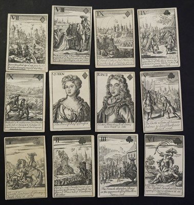 Lot 529 - Playing cards. Marlborough's Victories, London, circa 1707