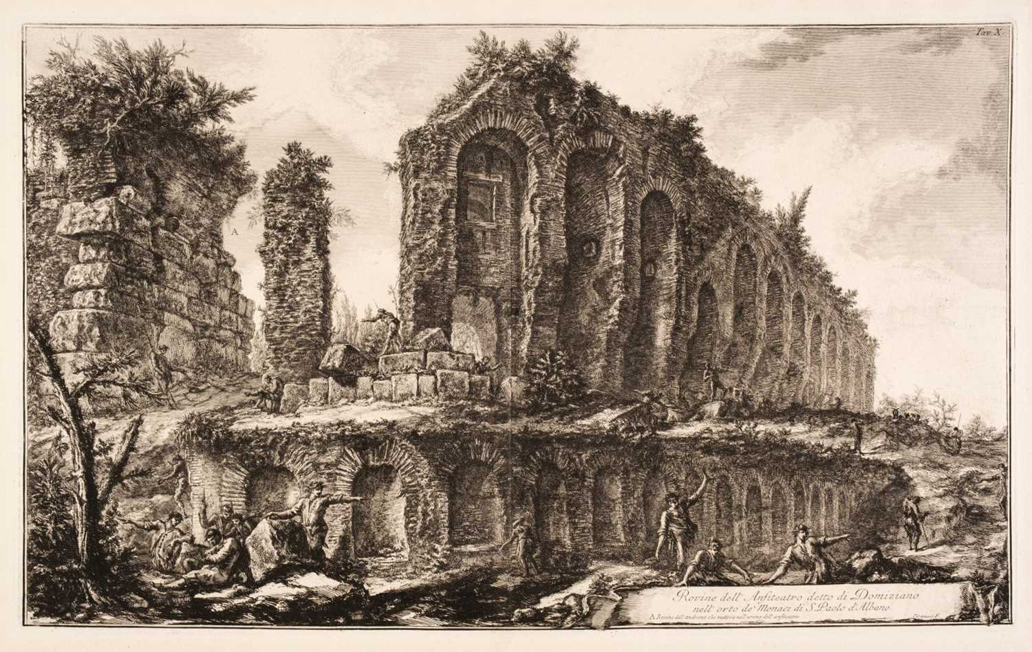 Lot 65 - Piranesi (Giovanni Battista, 1720-1778). Rovine dell’Anfiteatro ...d'Albano, 1764, two etchings