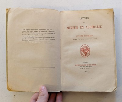 Lot 38 - Read (C Rudston). What I Heard, Saw, and Did at the Australian Gold Fields, 1st edition, 1853