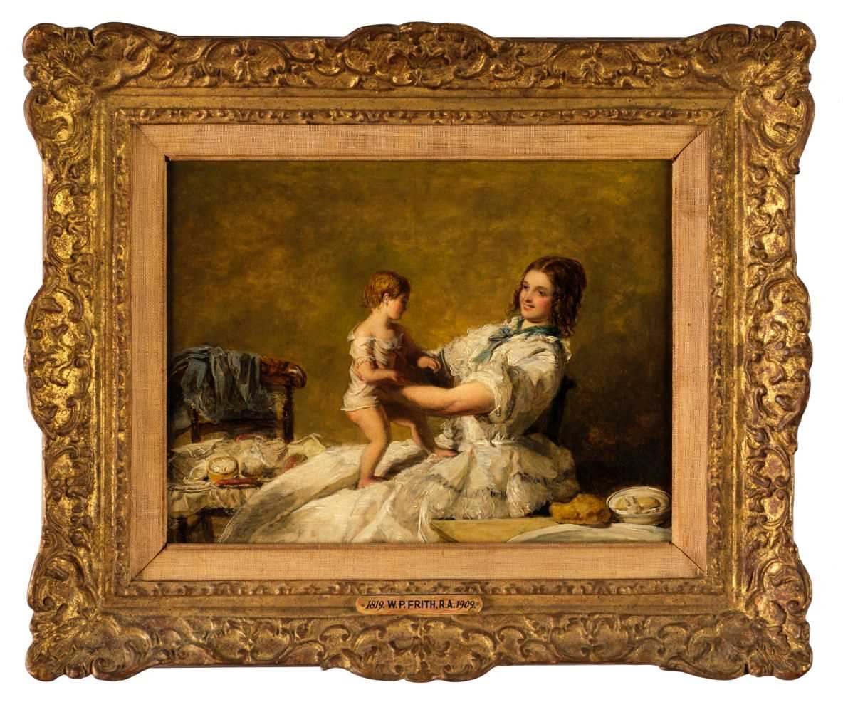 Lot 114 - Frith (William Powell, 1819-1909, follower of). Bedtime, oil on panel, 1867