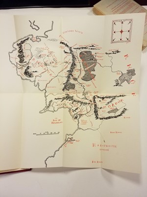 Lot 293 - Tolkien (J.R.R). The Lord of the Rings, 3 volumes, 1956-57