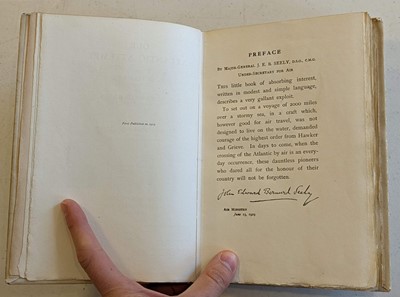 Lot 14 - Hawker (H.G, K Mackenzie Grieve). Our Atlantic Attempt, deluxe edition, London: Methuen, 1919