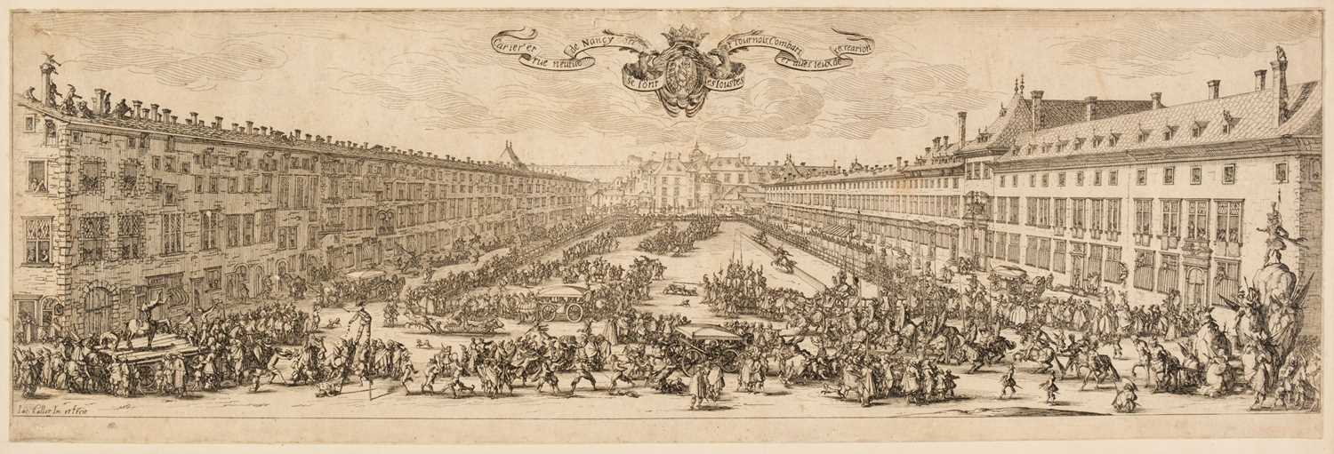 Lot 38 - Callot, Jacques (1592-1635). La Carrière de Nancy, and Le Parterre de Nancy, etchings
