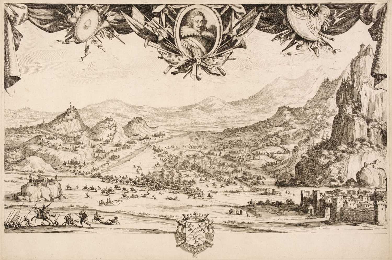 Lot 37 - Callot (Jacques, 1592-1635).  Combat d’Avigliano, etching, circa 1630
