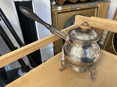 Lot 1 - Brandy Warmer. A George III silver brandy warmer by FW? (possibly Fuller White?), London 1764