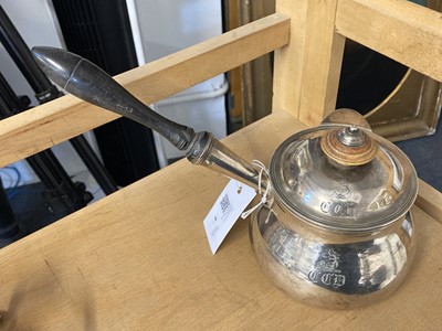 Lot 1 - Brandy Warmer. A George III silver brandy warmer by FW? (possibly Fuller White?), London 1764