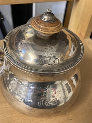 Lot 1 - Brandy Warmer. A George III silver brandy warmer by FW? (possibly Fuller White?), London 1764