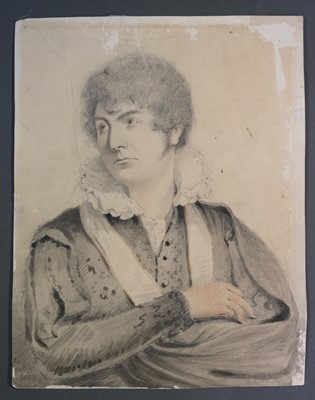 Lot 167 - Opie (John, 1761-1807) attributed. Henry Bowles as Hamlet, watercolour and pencil