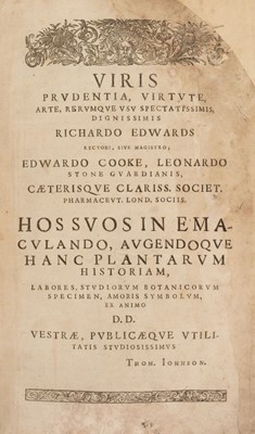 Lot 67 - Gerard (John). The Herball or Generall Historie of Plantes... very much enlarged and amended, 1636