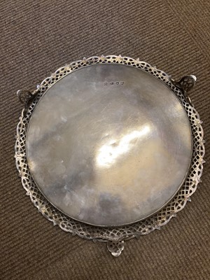 Lot 5 - Salver. A George II silver salver by Lewis Herne and Francis Butty, London 1757