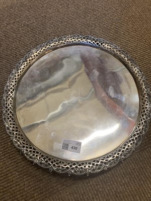Lot 5 - Salver. A George II silver salver by Lewis Herne and Francis Butty, London 1757